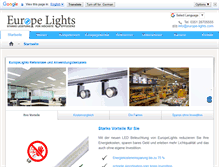 Tablet Screenshot of europe-lights.com